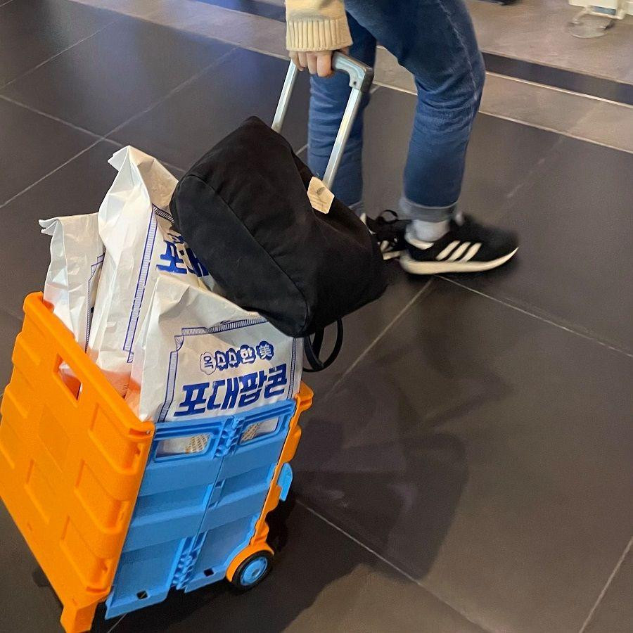 Có người còn đem cả giỏ kéo.