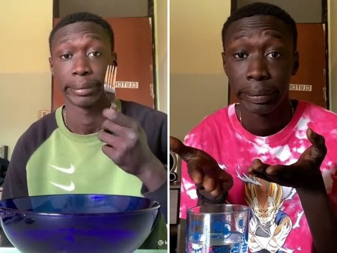 Dù chẳng nói lời nào, biểu cảm đầy mỉa mai “Đâu có khó lắm đâu, nhỉ?” của Khaby khiến mọi người không thể nhịn được cười.