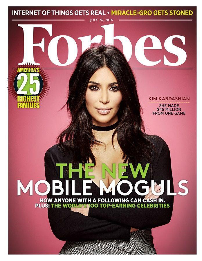 Kim Kardashian từng được lên trang bìa tạp chí Forbes. Kim Kardashian từng được lên trang bìa tạp chí Forbes.