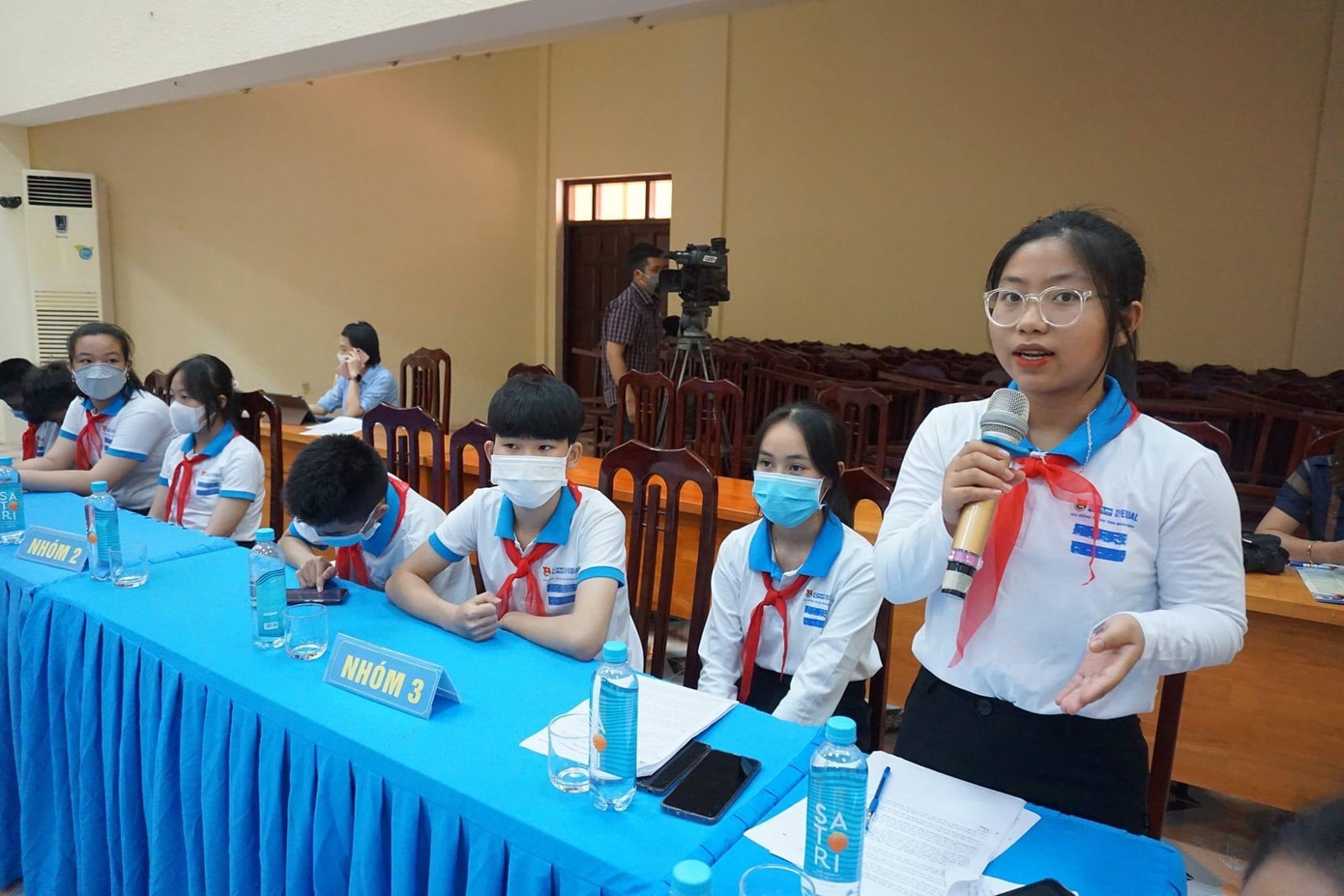 Các em học sinh phát biểu ý kiến về những hoạt động, những mô hình, sân chơi mình mong muốn được tham gia.