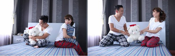 Ngoài bộ ảnh dễ thương này, Tú Anh và Quốc Việt cũng sở hữu những ảnh cưới theo kiểu truyền thống như những cặp đôi khác