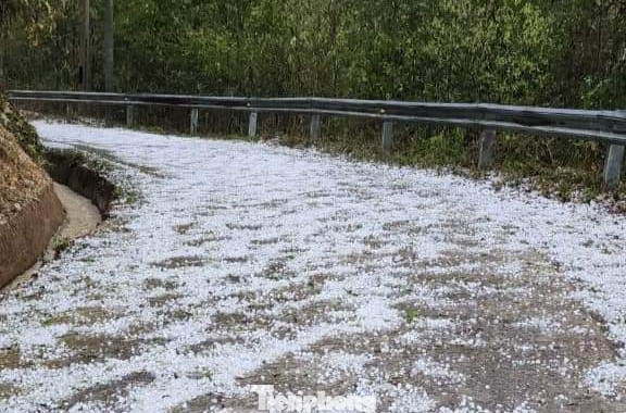 Tại Yên Bái, sáng 29/3, mưa đá xuất hiện tại xã Chế Tạo, huyện Mù Cang Chải và xã Suối Giàng, huyện Văn Chấn.