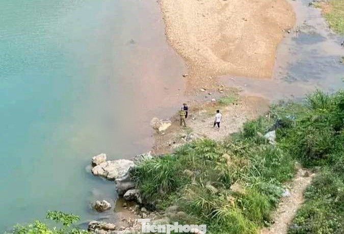 Hiện trường nơi phát hiện thi thể nam học sinh bị đuối nước tử vong.