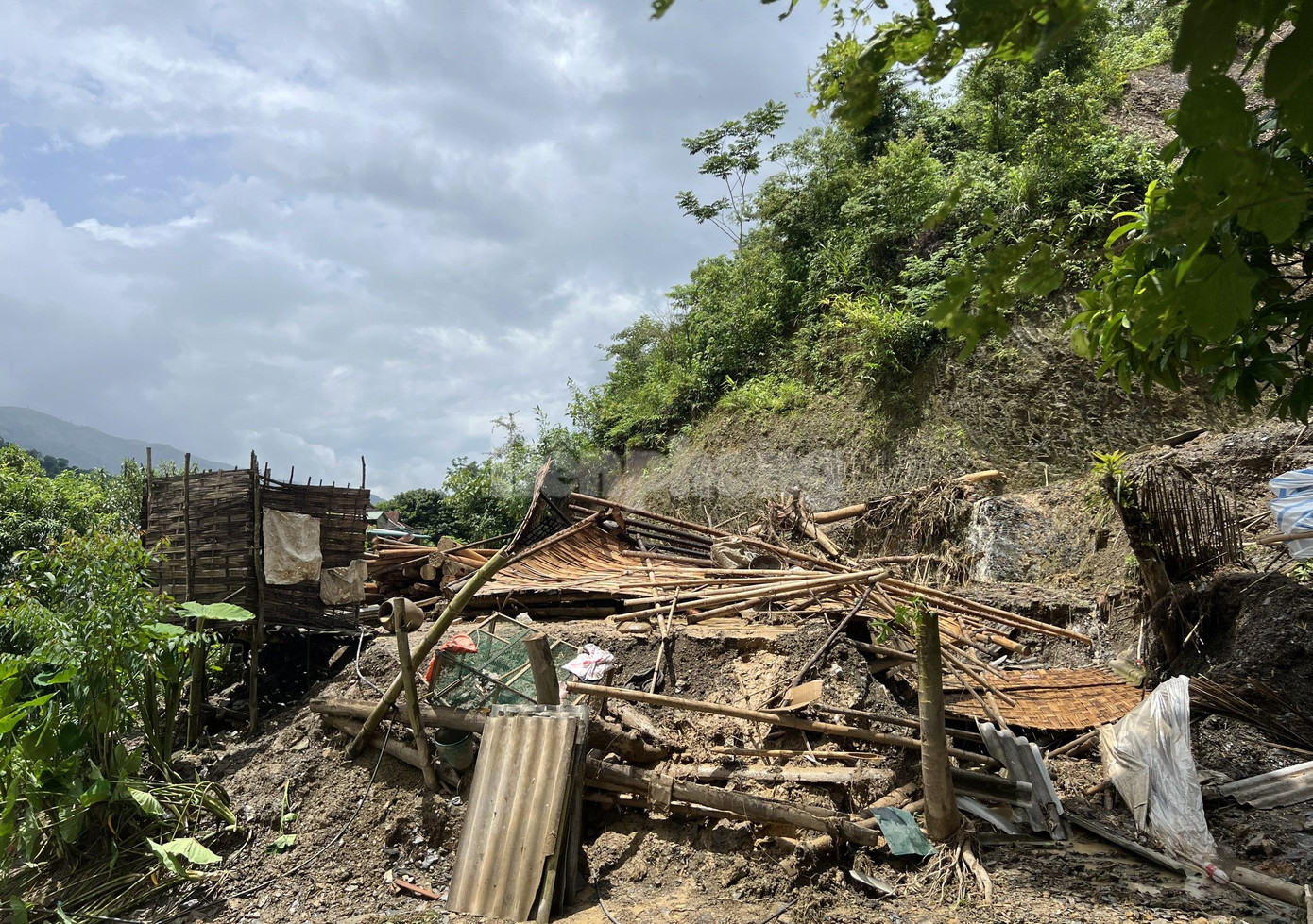 Về tài sản, khoảng gần 120 nhà bị cuốn trôi, đổ sập, hư hỏng. Về sản xuất, 40 ha lúa bị vùi lấp và 2ha thủy sản bị thiệt hại hoàn toàn.