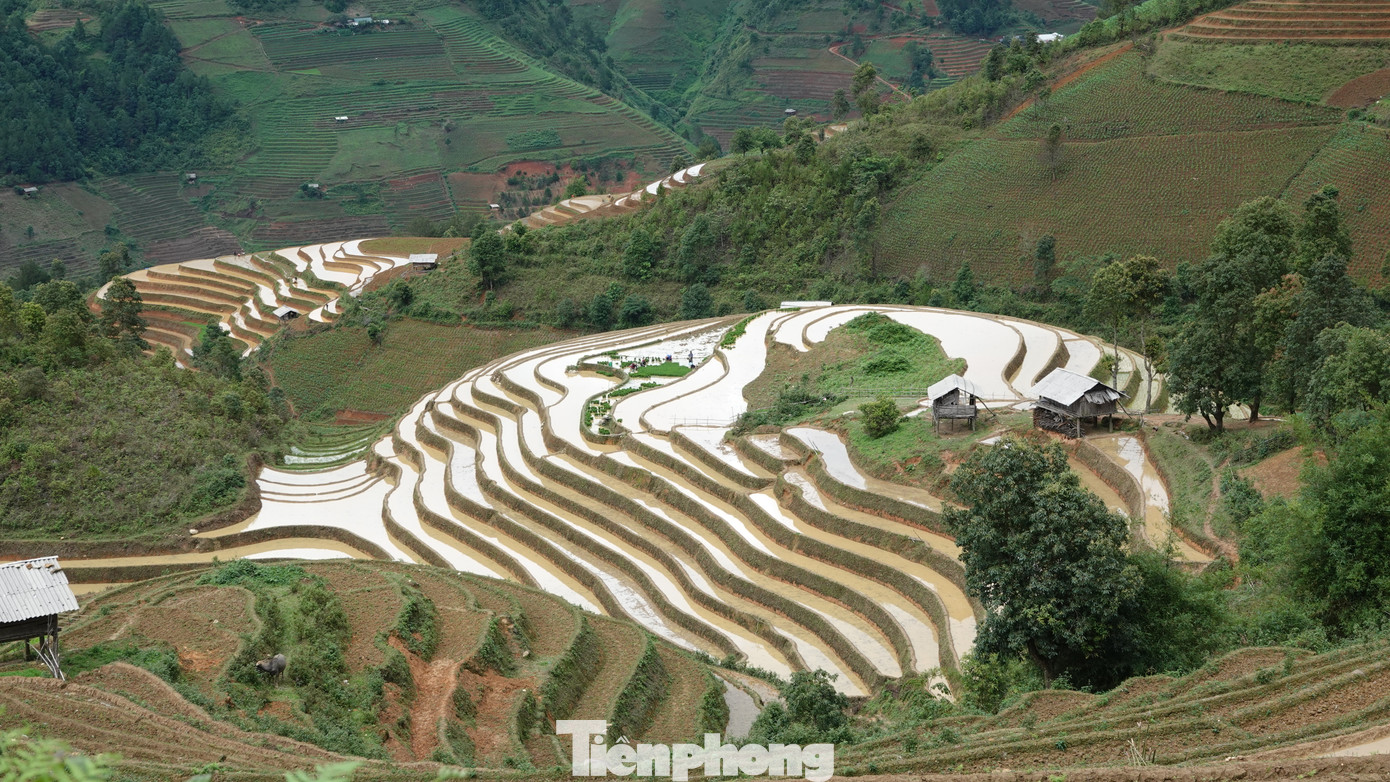 Có những lúc là những tia nắng phản chiếu xuống nước quyện cùng ánh mặt trời và màu xanh của mạ non. Những hình ảnh đẹp khi bình minh hay hoàng hôn rủ bóng bên các triền đồi.