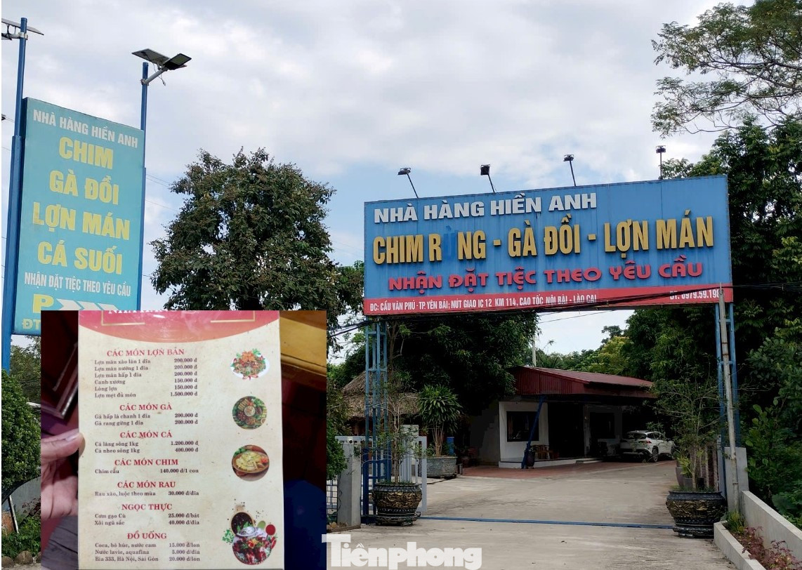 Bảng giá menu các thực đơn của nhà hàng Hiền Anh.
