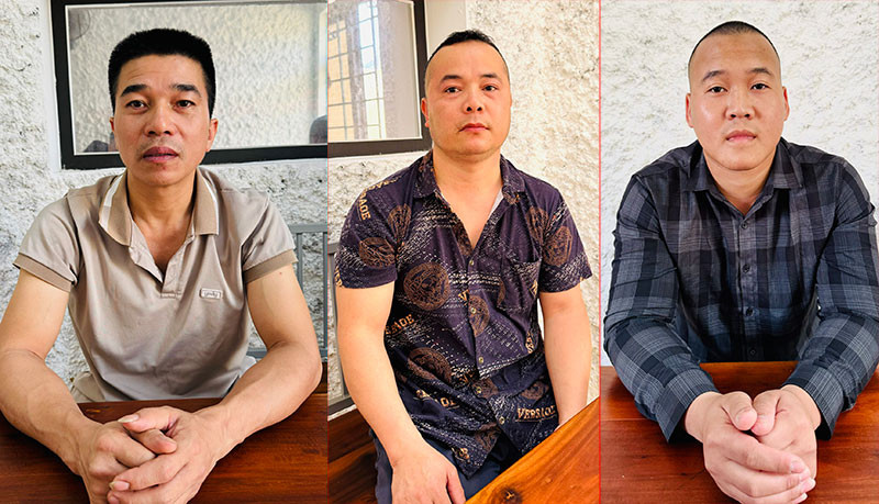 Từ trái qua: Nguyễn Văn Tạo, Trần Mạnh Cường và Hồ Văn Trường. Ảnh: CACC. Từ trái qua: Nguyễn Văn Tạo, Trần Mạnh Cường và Hồ Văn Trường. Ảnh: CACC.