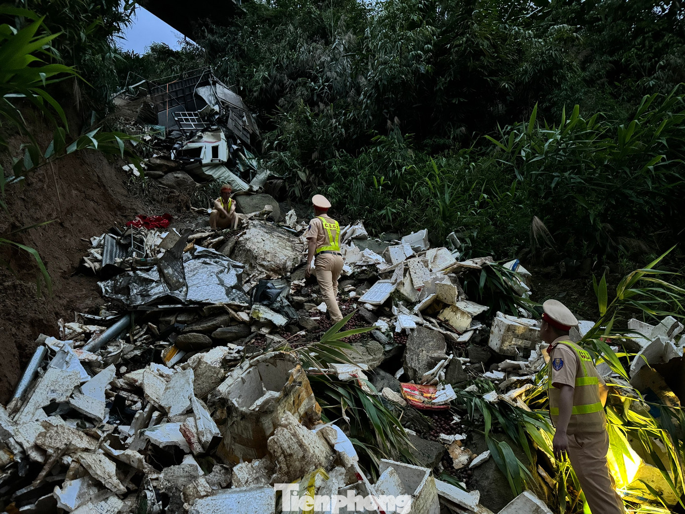 Hiện trường vụ tai nạn.