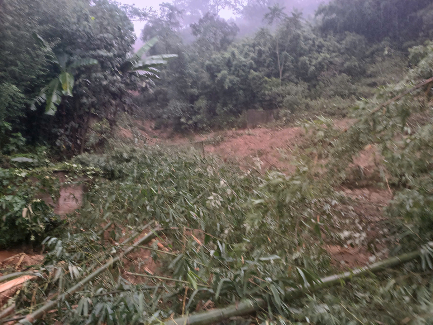 Khu vực sạt lở khiến 7 người tử vong tại huyện Bát Xát. Khu vực sạt lở khiến 7 người tử vong tại huyện Bát Xát.