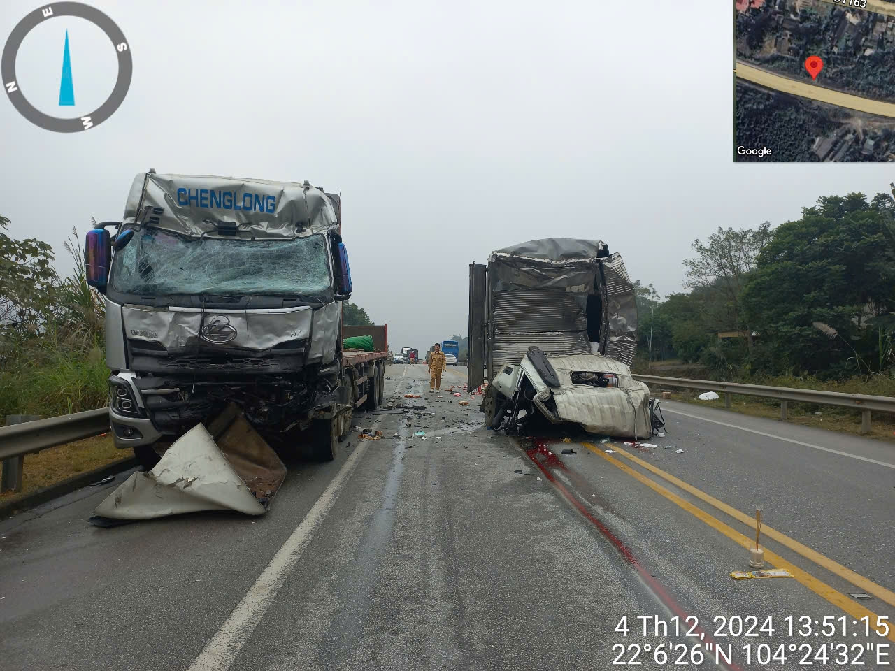 Hiện trường vụ tai nạn.