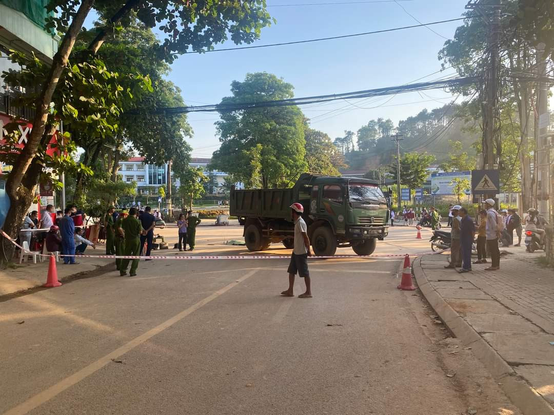 Hiện trường vụ tai nạn.