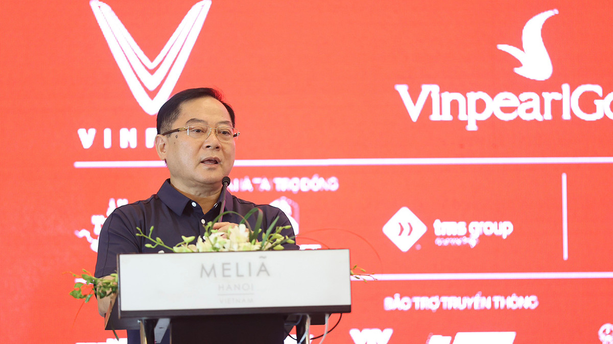 Nhà báo Lê Xuân Sơn - Tổng Biên tập báo Tiền Phong, đồng Trưởng ban Tổ chức Giải Vô địch Golf Quốc gia năm 2023 - Cup VinFast.