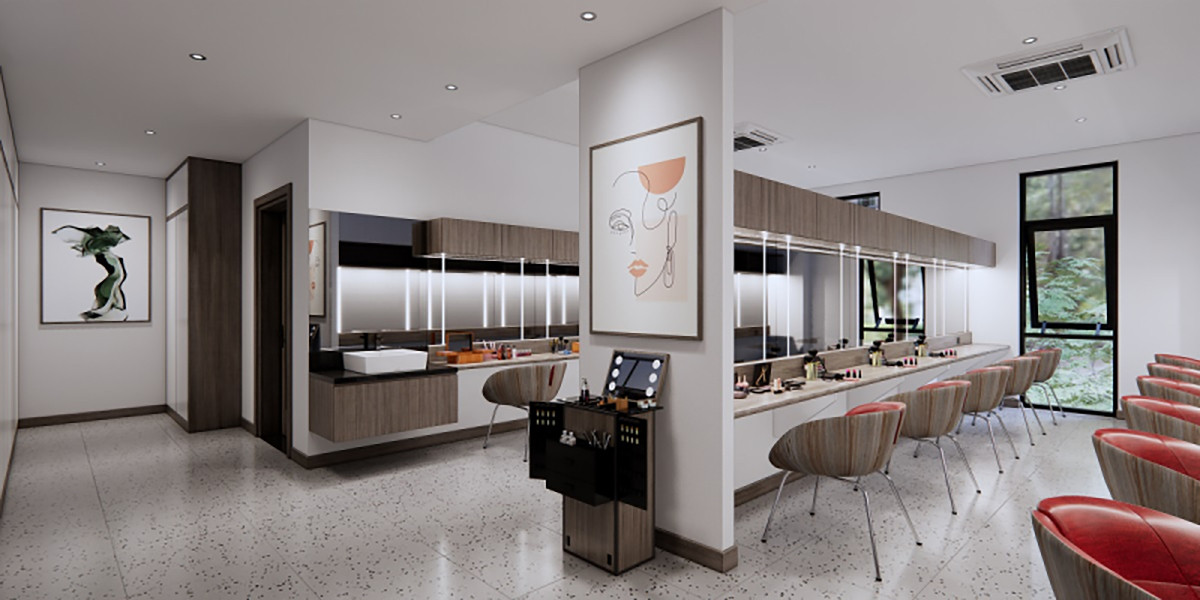 Sảnh đón khách VIP, khu vực hành lang và khu vực tầng hầm được bài trí đẹp mắt như đang đi thăm quan triển lãm ở bảo tàng.