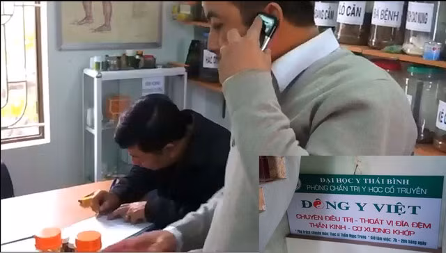 Trong khi đoàn thanh tra đang kiểm tra và lập biên bản, BS. Vũ liên tục gọi điện đi các nơi