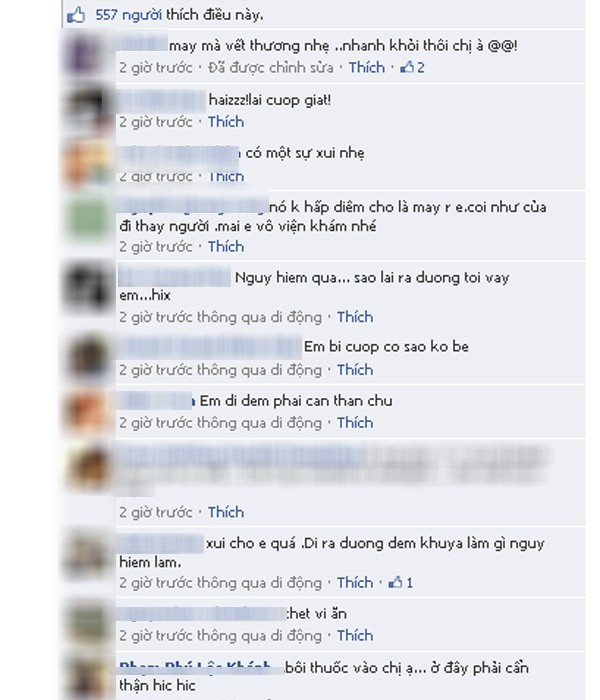 Lời động viên của cộng đồng mạng