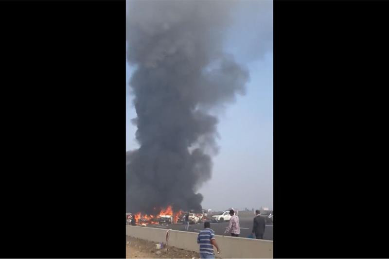 Hiện trường vụ tai nạn. Ảnh: Ahram Online.