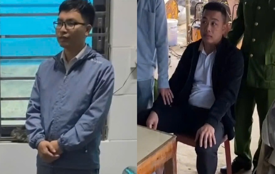 Hai phóng viên Tùng và Tiến khi bị bắt. Hai phóng viên Tùng và Tiến khi bị bắt.