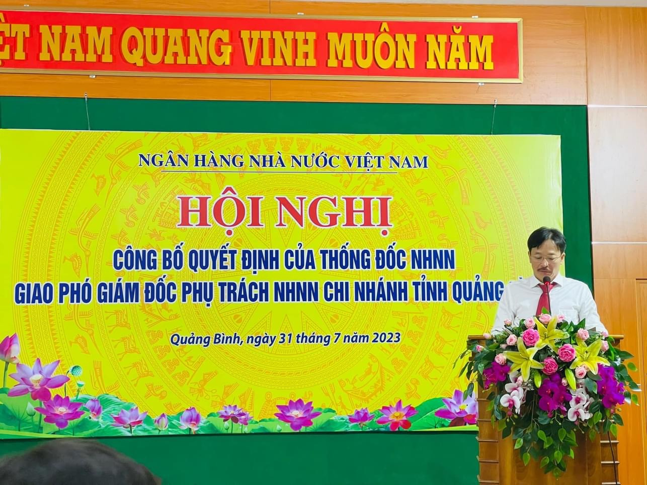 Ông Lương Hải Lưu được giao phụ trách NHNN Chi nhánh Quảng Bình sau khi Giám đốc Đinh Quang Hiếu xin nghỉ hưu trước tuổi.