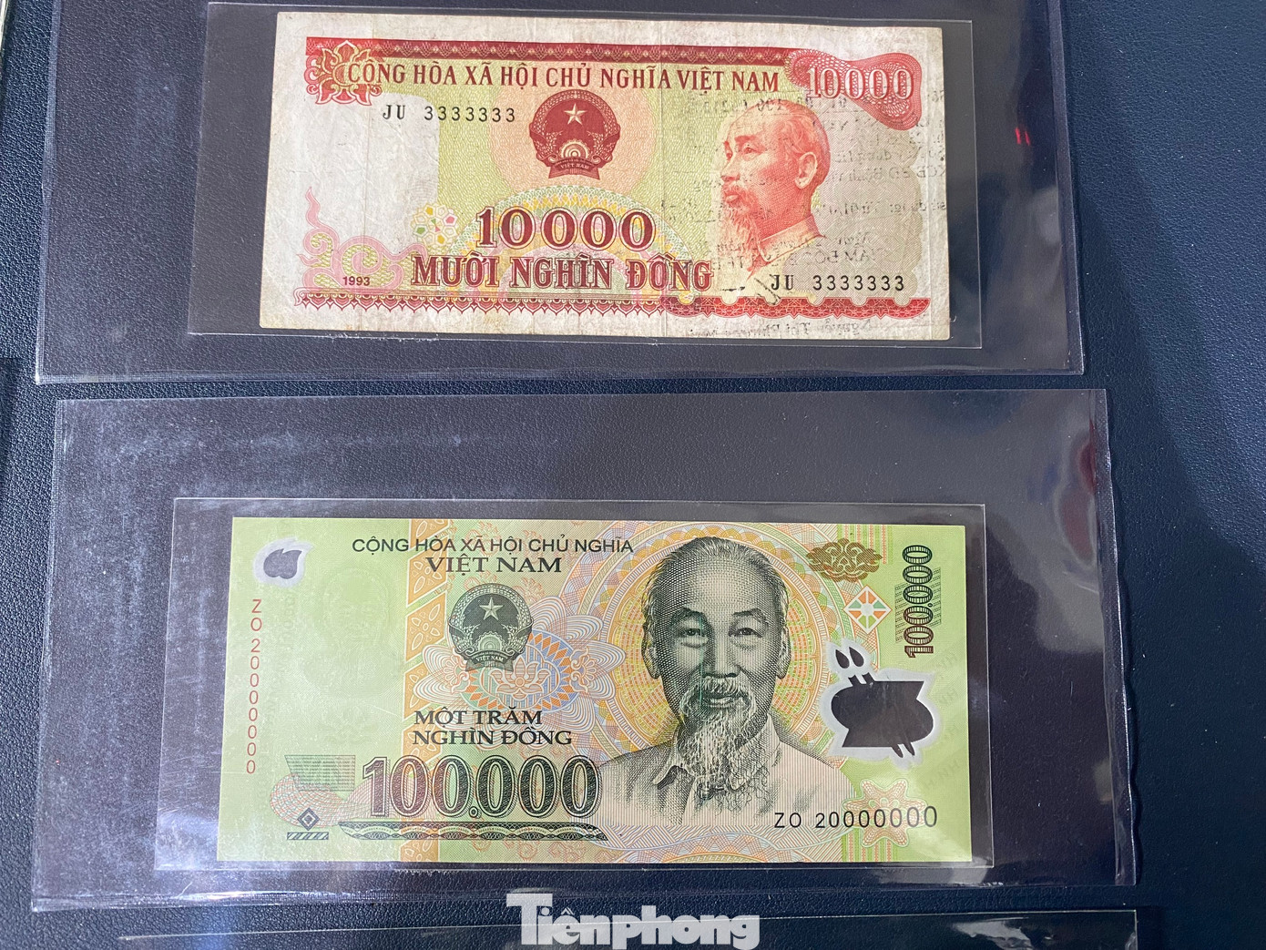 Ngoài ra, tờ 100.000 đồng số sê-ri đẹp hiện đạt mức giá 30 triệu đồng.