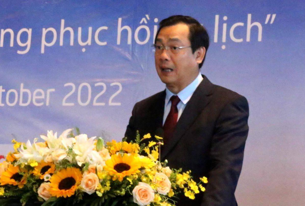 Ông Nguyễn Trùng Khánh - Tổng cục trưởng Tổng cục du lịch, Bộ VHTT&amp;DL phát biểu tại diễn đàn (ảnh: Hoài Văn).