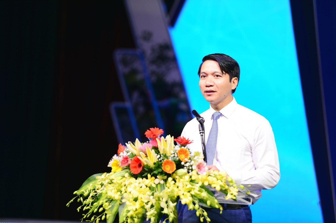 Anh Nguyễn Ngọc Lương phát biểu tại chương trình. Ảnh: Dương Triều