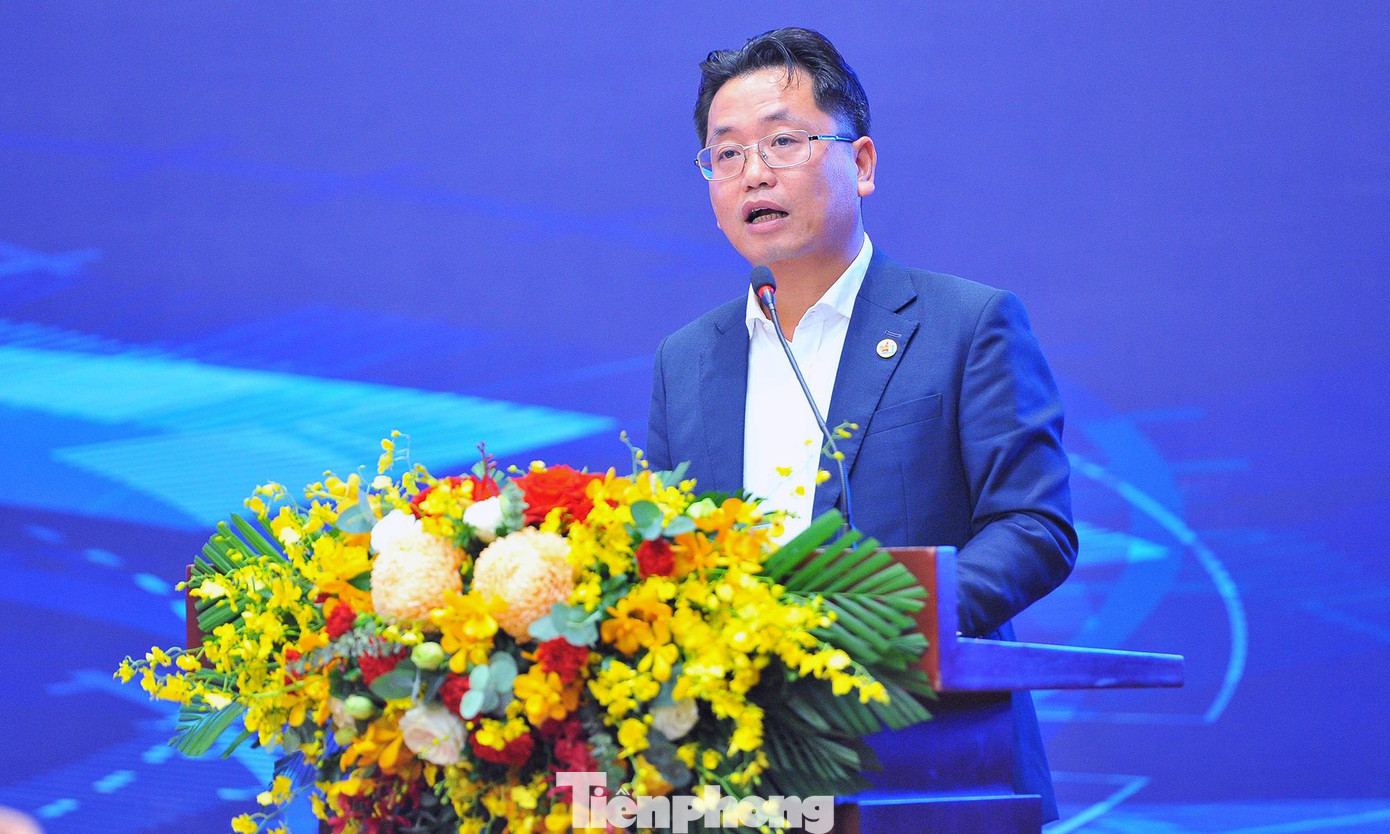 Anh Lê Trí Hải - Phó chủ tịch Hội Doanh nhân trẻ Việt Nam phát biểu. Ảnh: Bảo Anh Anh Lê Trí Hải - Phó chủ tịch Hội Doanh nhân trẻ Việt Nam phát biểu. Ảnh: Bảo Anh