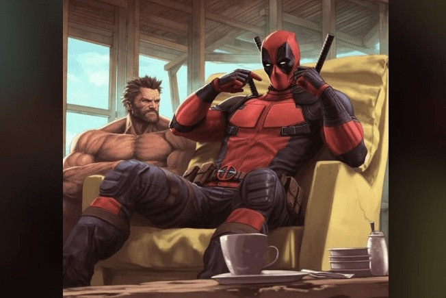 Deadpool và Wolverine được tạo ra bằng công cụ AI của Midjourney. Deadpool và Wolverine được tạo ra bằng công cụ AI của Midjourney.