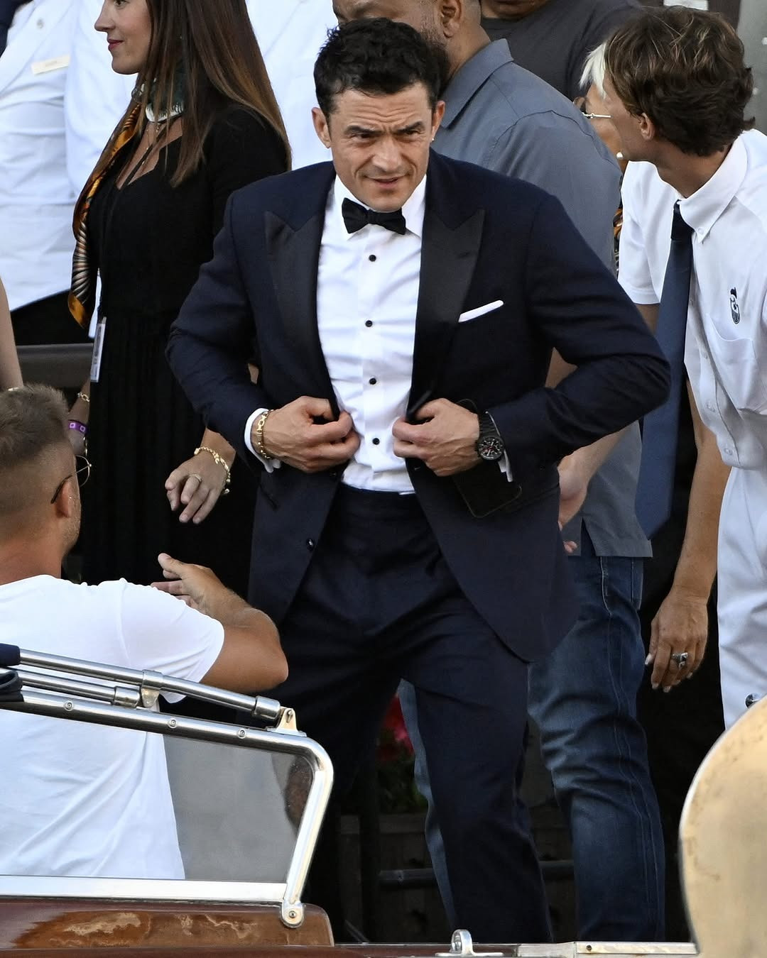 Hai quý ông độc thân Tom Brady và Orlando Bloom. Ảnh: Getty Images. Hai quý ông độc thân Tom Brady và Orlando Bloom. Ảnh: Getty Images.