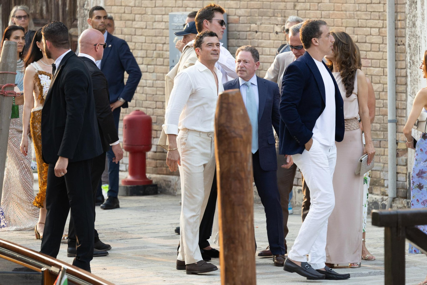 Orlando Bloom trông vui vẻ sau khi trở về trạng thái độc thân. Ảnh: NY Post.