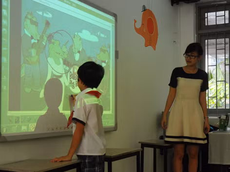 Một tiết học tại Trường Nguyễn Văn Huyên. Một tiết học tại Trường Nguyễn Văn Huyên