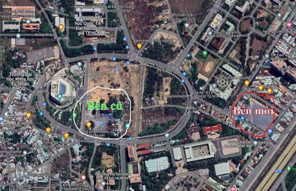 Từ ngày 15/8, các đơn vị sẽ thực hiện việc di dời những tuyến xe buýt có vị trí đỗ từ bến A (cũ) và các khu vực lân cận sang bến xe buýt thuộc khu Hạ tầng kỹ thuật I Đại học Quốc gia TPHCM. Ảnh: Trung tâm Quản lý Giao thông công cộng TPHCM Từ ngày 15/8, các đơn vị sẽ thực hiện việc di dời những tuyến xe buýt có vị trí đỗ từ bến A (cũ) và các khu vực lân cận sang bến xe buýt thuộc khu Hạ tầng kỹ thuật I Đại học Quốc gia TPHCM. Ảnh: Trung tâm Quản lý Giao thông công cộng TPHCM