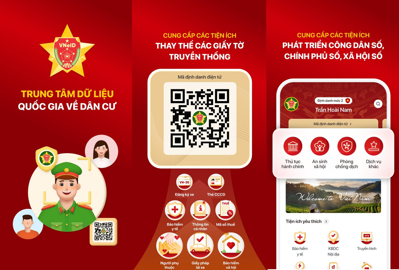 Ứng dụng Trung tâm dữ liệu Quốc gia về dân cư (VNeID). Ứng dụng Trung tâm dữ liệu Quốc gia về dân cư (VNeID).