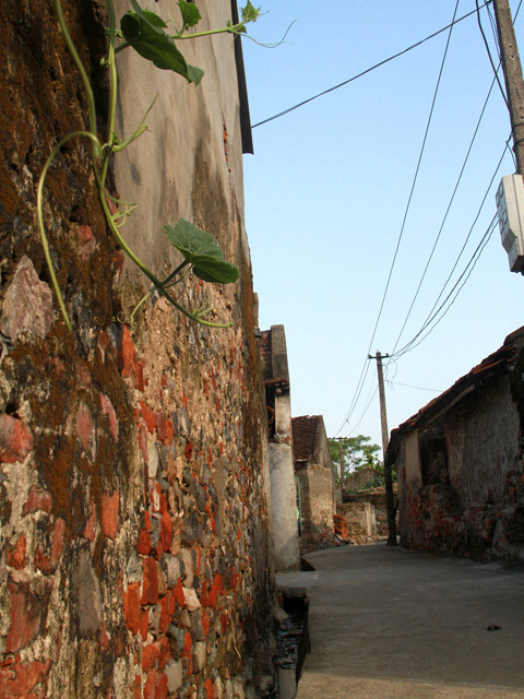 Lối vào ngôi nhà cổ vẫn giữ đôi nét thôn dã