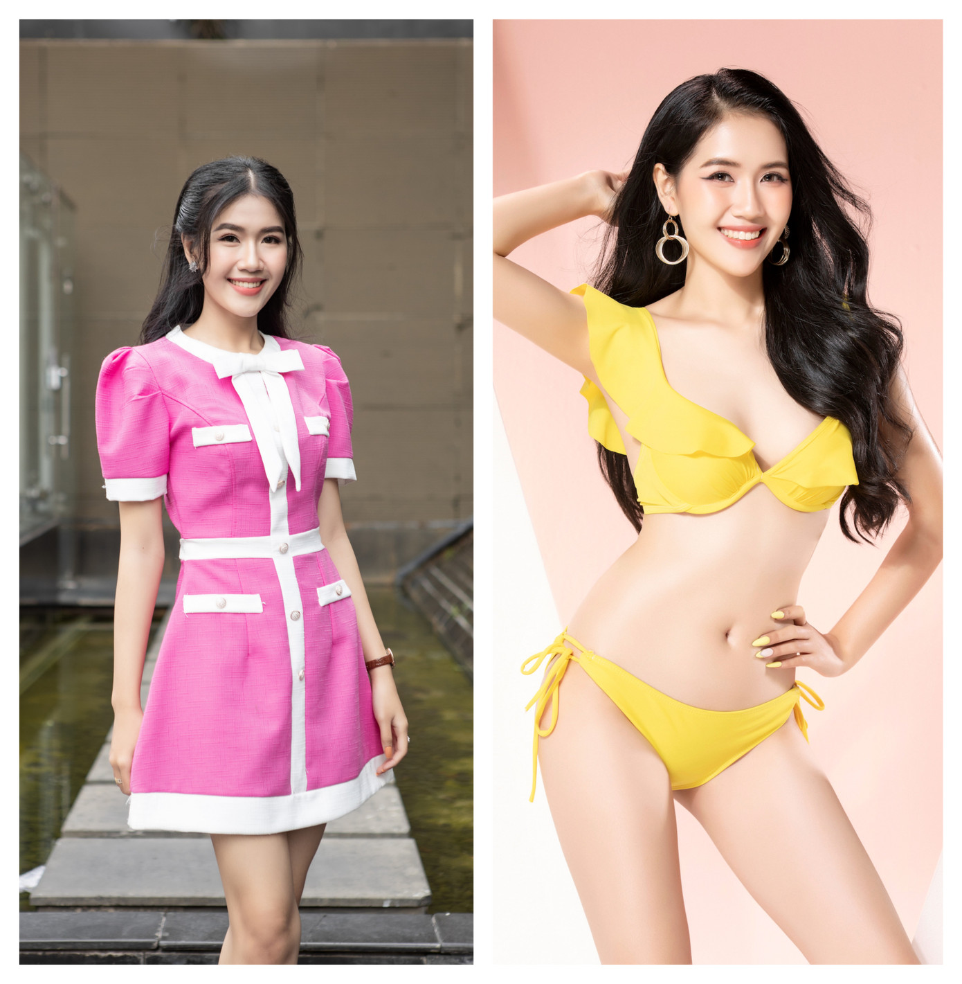 Nguyễn Phương Anh và Phạm Thị Hồng Thắm đều phát huy được thế mạnh của mình sau 2 tháng rèn luyện đó là nụ cười rạng rỡ, tỏa nắng.