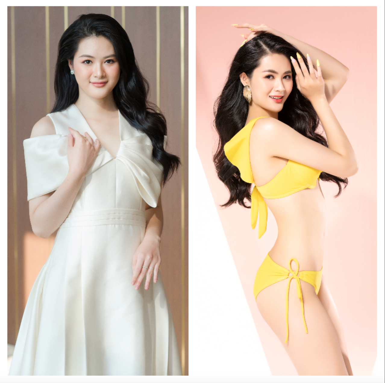 Thí sinh Nguyễn Thị Hoài Ngọc và Trần Lê Mai Chi cũng để lại nhiều ấn tượng về sắc vóc, kỹ năng sau quá trình rèn luyện.