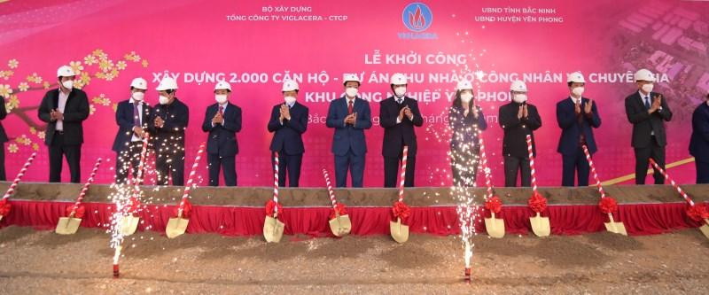 Lễ khởi công Dự án 2000 căn hộ - Khu nhà ở công nhân KCN Yên Phong, Bắc Ninh.