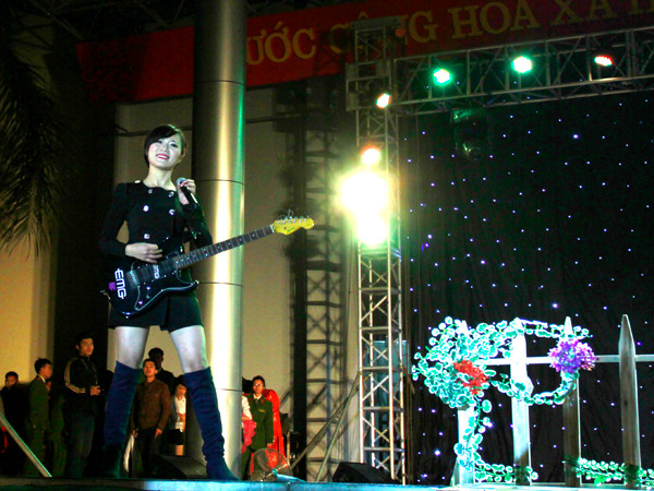 Thí sinh Ngô Thị Thủy trong vở kịch 