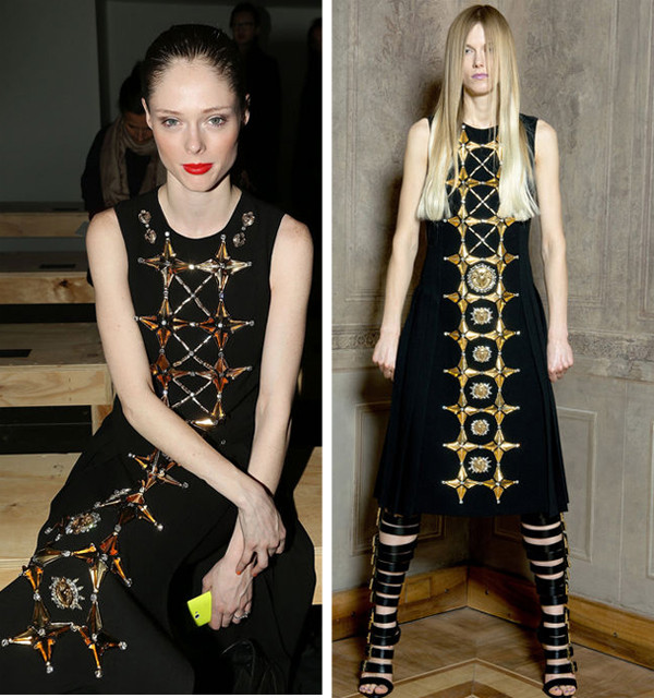 Siêu mẫu xinh đẹp Coco Rocha gợi cảm đến từng centimet trong thiết kế đầm đen với những họa tiết hoa văn đối xứng thời thượng đến từ thương hiệu Emanuel Ungaro