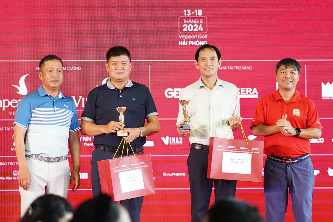 Giải Nearest to the Pin: Nguyễn Thế Chiến (2,5m); Trần Quang Tuấn (2,5m); Tạ Thị Dinh (3,24m); Hà Thái Bảo (0,44m).