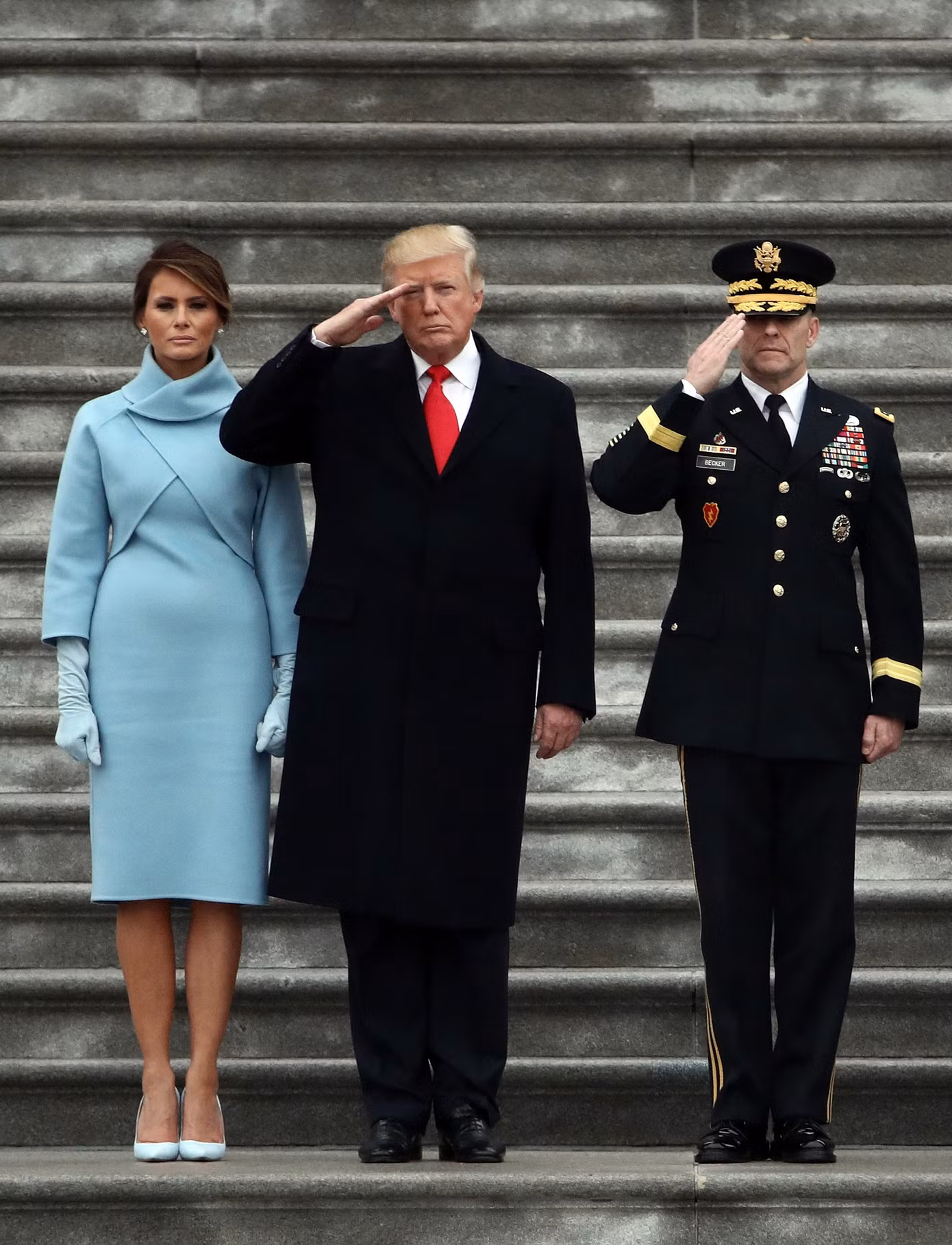 Bà Melania từng ghi dấu ấn khó quên tại lễ nhậm chức năm 2017. Ảnh: Getty Images.