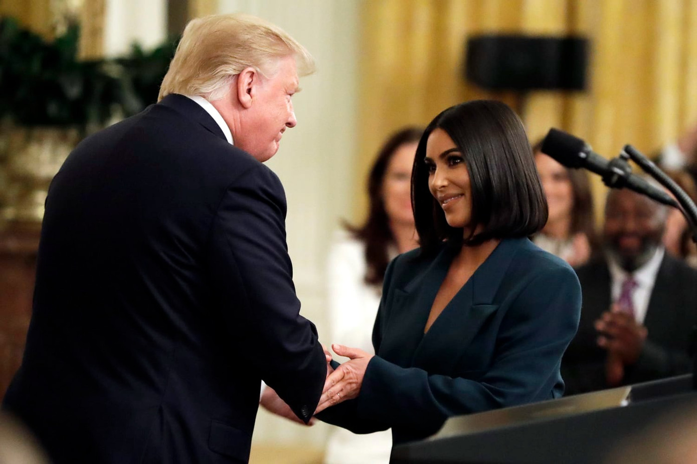 Kim Kardashian có mối liên hệ mật thiết với ông Trump. Ảnh: AP. Kim Kardashian có mối liên hệ mật thiết với ông Trump. Ảnh: AP.