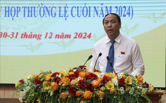 Phó Bí thư Tỉnh ủy, Chủ tịch HĐND tỉnh Kiên Giang Lâm Minh Thành. Ảnh: TTXVN.