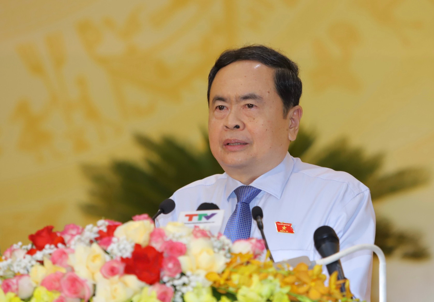 Chủ tịch Quốc hội Trần Thanh Mẫn phát biểu chỉ đạo tại phiên khai mạc.