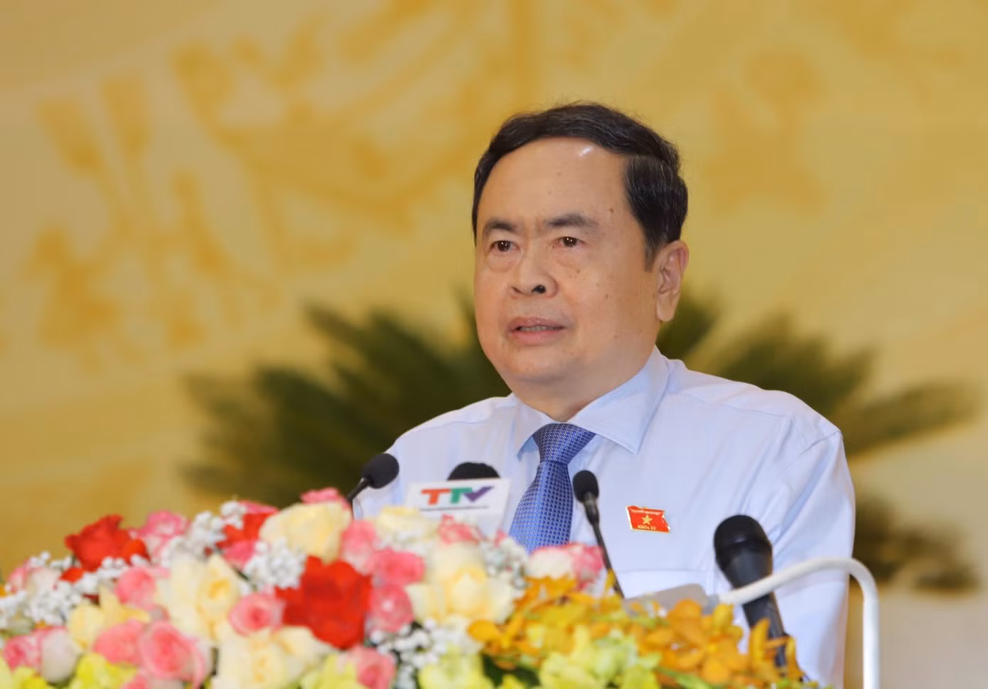 Chủ tịch Quốc hội Trần Thanh Mẫn phát biểu chỉ đạo tại phiên khai mạc.