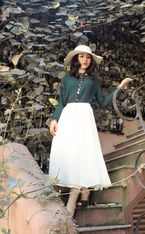 Mix váy áo cực xinh với gam màu xanh ảnh 4