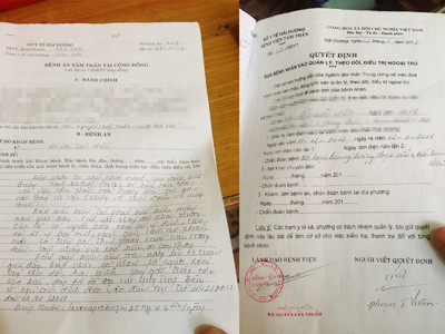 Bệnh án và quyết định điều trị ngoại trú của bệnh nhân Thành