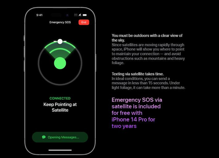 iPhone 14 Pro Max đã có kết nối vệ tinh, hỗ trợ người dùng trong những trường hợp khẩn cấp