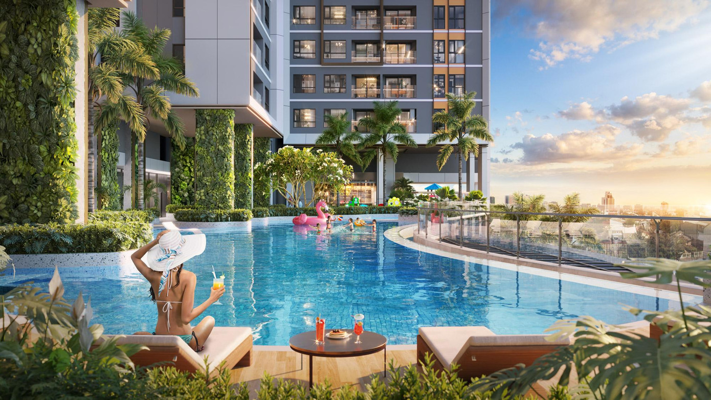 Essensia Sky là tháp đôi căn hộ cao cấp đầu tiên nằm trong quần thể Essensia Nam Sài Gòn thuộc KĐT Dragon City.