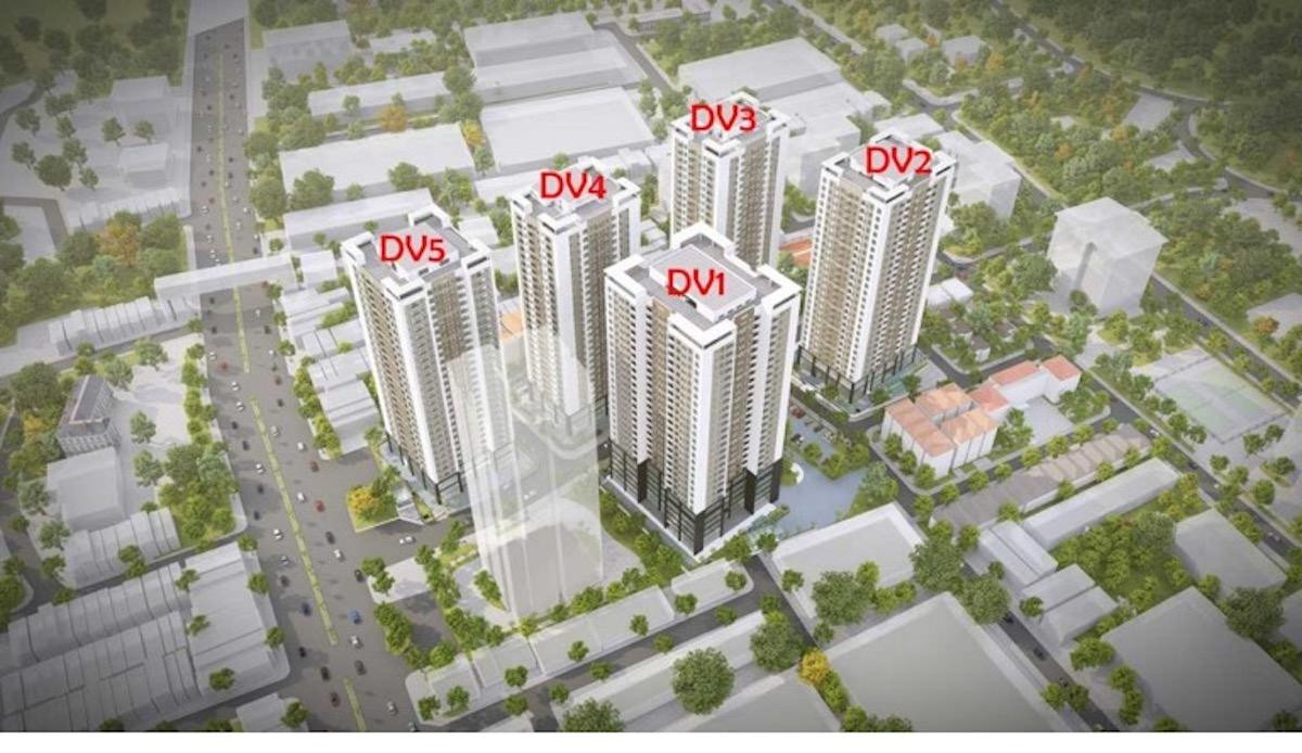 Tháp DV01 sở hữu vị trí trung tâm của dự án Rose Town 79 Ngọc Hồi