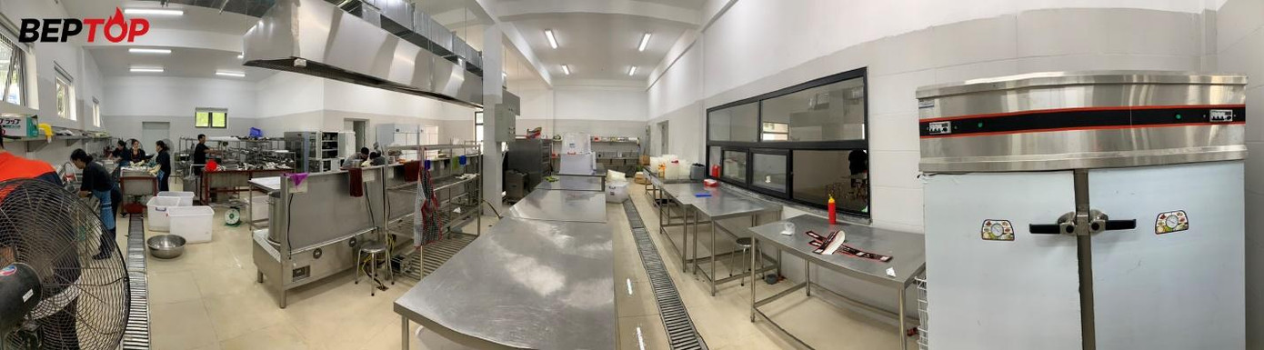 Dự án thi công công trình bếp trường THCS Xuân La, Tây Hồ, Hà Nội của BEPTOP